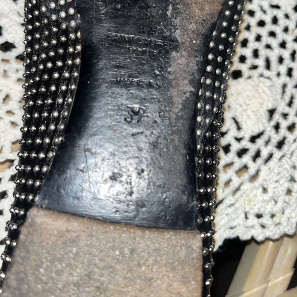 🩰 SAINT LAURENT Leather Printed Ballet Flats 37 🩰 - Picture 8 of 9